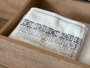 полотенце махровое barcelos молочное (86 × 150, 100% хлопок)