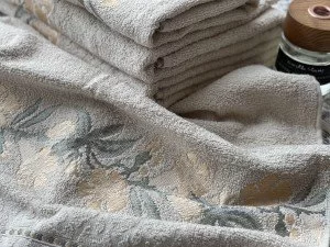 полотенце махровое caren бежевое  (67 × 135, бежевый)